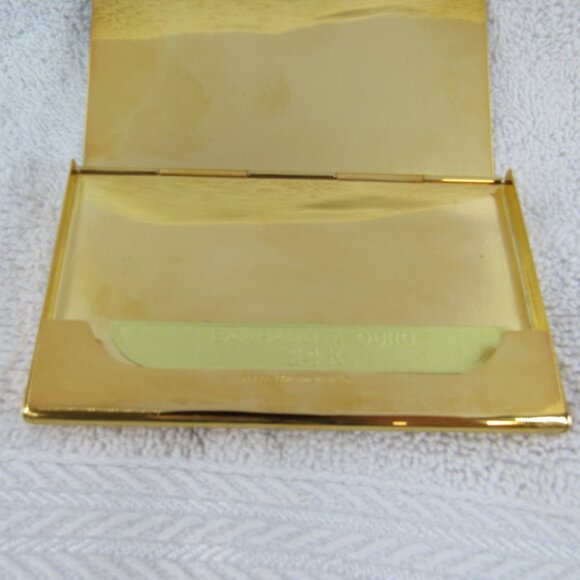 Copene Banhado A Ouro 24 K Cross Continental Business Card Holder 2 1/4"X4" - Picture 6 of 9
